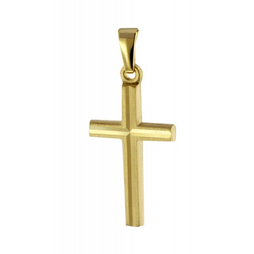 trendor 51093 Kreuz Anhänger 20 mm Gold 333 / 8K