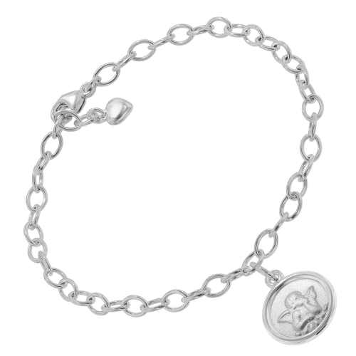 trendor 51201 Armband mit Engel-Anhänger 925 Silber 17 cm