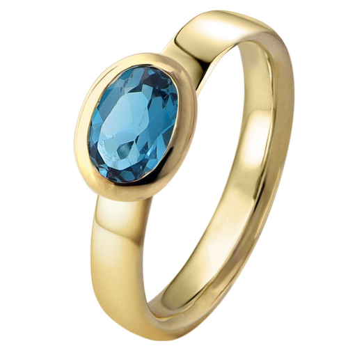 Acalee 90-1016-03 Topas Ring Gold 333 / 8K Echt Topas London Blau