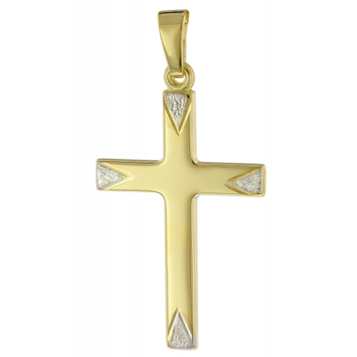 trendor 51810 Kreuz-Anhänger Gold 333 / 8 Karat Bicolor