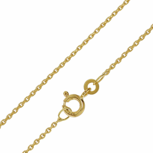 trendor 51870 Halskette Gold 333/8K Diamantierte Ankerkette Breite 1,3 mm