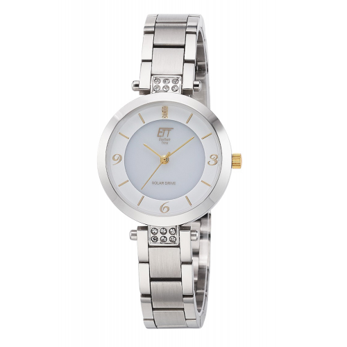 ETT Eco Tech Time ELS-12144-12M Solaruhr für Damen Diamond Lady Silberfarben