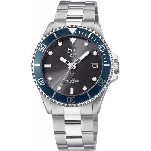 ETT Eco Tech Time EGS-11605-35M Funk-Solar Herrenuhr Watersports Blau