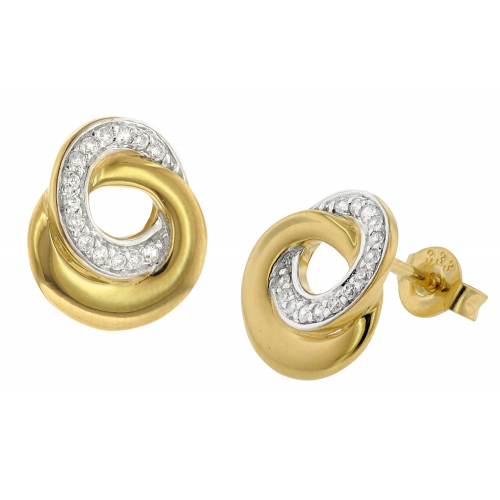 Acalee 70-1031 Damen-Ohrringe 333 Gold Ohrstecker mit Zirkonias