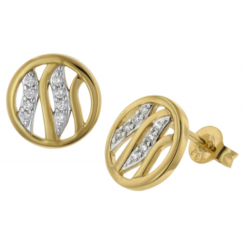 Acalee 70-1038 Damen-Ohrringe Gold 333 Ohrstecker Zirkonia