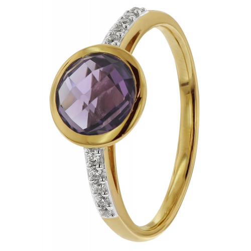 trendor 41342 Goldring für Damen mit Amethyst