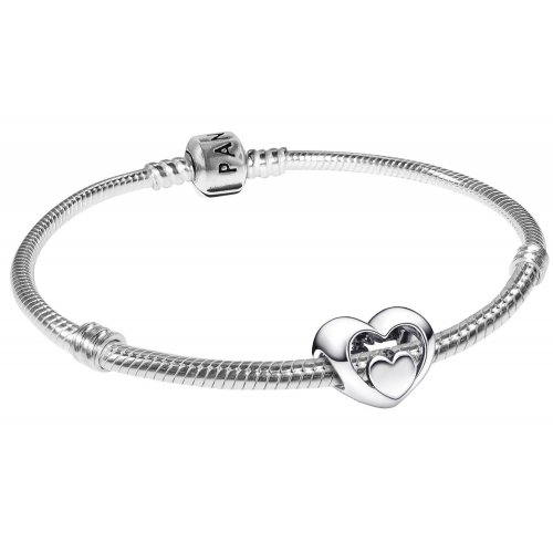 Pandora 15089 Damen-Armband Silber 925 Offenes Herz & Inschrift