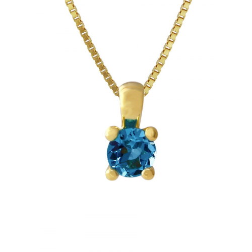 Acalee 80-1003-03 Anhänger Gold 333 / 8K Topas London Blau + vergoldete Kette