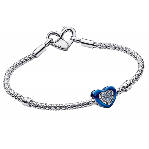 Pandora 15822 Damenarmband Blaues Drehbares Herz Starterset