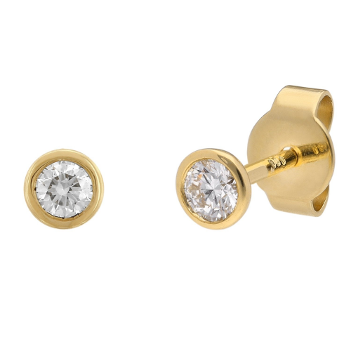 trendor 15879 Damen-Ohrringe Gold 750/18K Diamant-Ohrstecker 0,20 ct