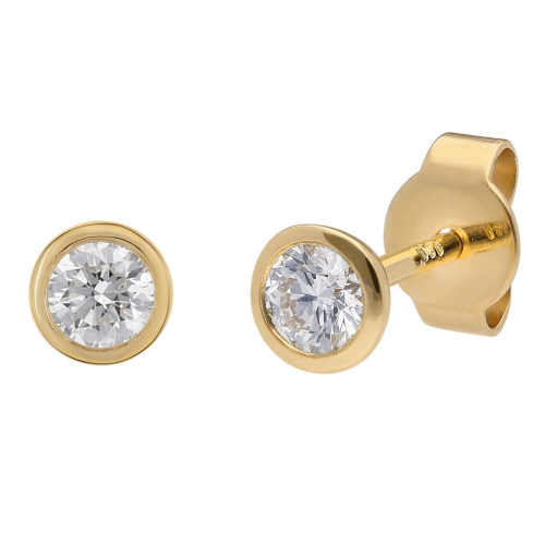 trendor 15881 Damen-Ohrringe Gold 750/18K Diamant-Ohrstecker 0,35 ct