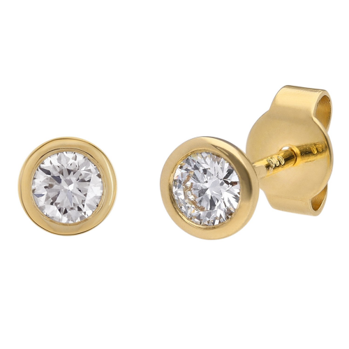 trendor 15882 Damen-Ohrringe Gold 750/18K Diamant Ohrstecker 0,40 ct