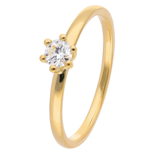 trendor 15892 Diamantring für Frauen Gold 585/14K Brillant 0,21 ct