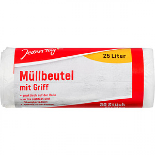 Jeden Tag Müllbeutel 25,0 l transparent, 30 St.