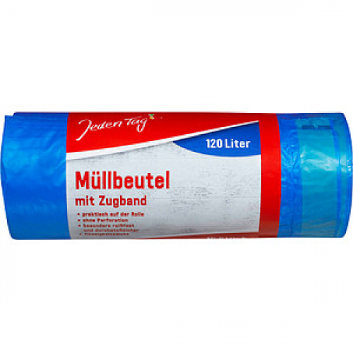 Jeden Tag Müllbeutel 120,0 l blau, 15 St.