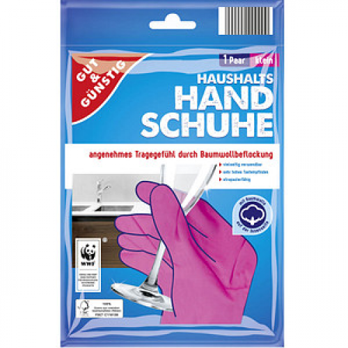 GUT&GÜNSTIG unisex Einmalhandschuhe rosa Größe S 1 St.