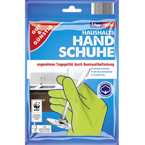 GUT&GÜNSTIG unisex Einmalhandschuhe grün Größe M 1 St.