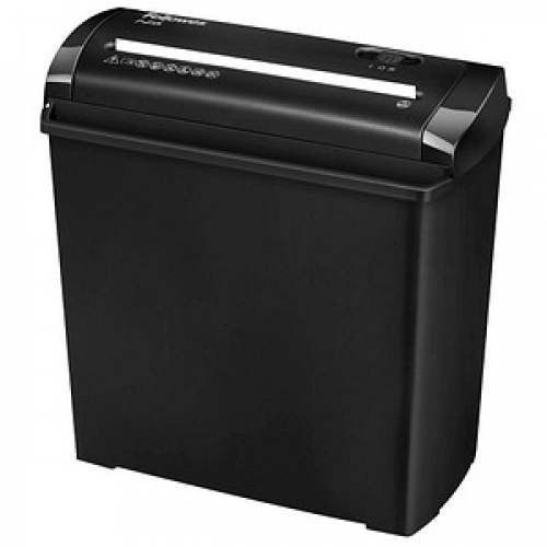 Fellowes Powershred P-25S Aktenvernichter mit Streifenschnitt P-1, 7 mm, bis 5 Blatt, schwarz