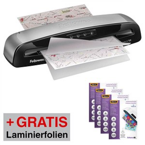 AKTION: Fellowes Saturn 3i A3 Laminiergerät bis DIN A3 + GRATIS 100 Laminierfolien, DIN A4, 80 micron, glänzend