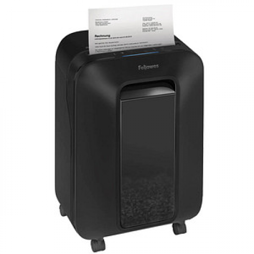 AKTION: Fellowes Powershred LX200 Aktenvernichter mit Partikelschnitt P-4, 4 x 12 mm, bis 12 Blatt, schwarz mit CashBack