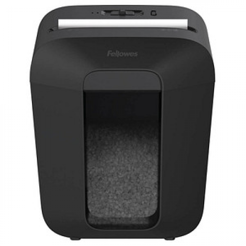 Fellowes Powershred LX41 Aktenvernichter mit Partikelschnitt P-4, 4 x 12 mm, bis 8 Blatt, schwarz