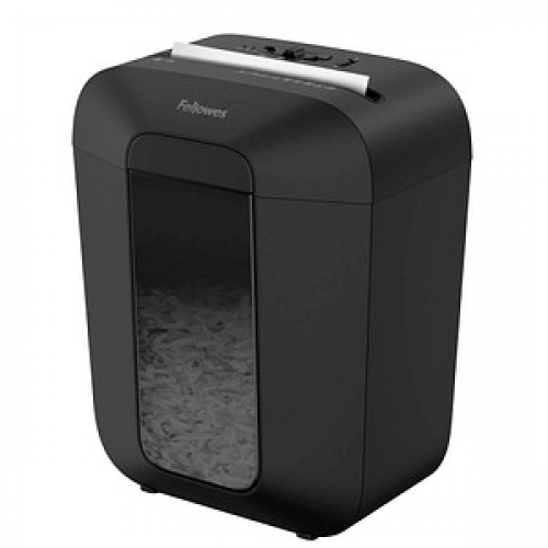 Fellowes Powershred LX50 Aktenvernichter mit Partikelschnitt P-4, 4 x 37 mm, bis 9 Blatt, schwarz