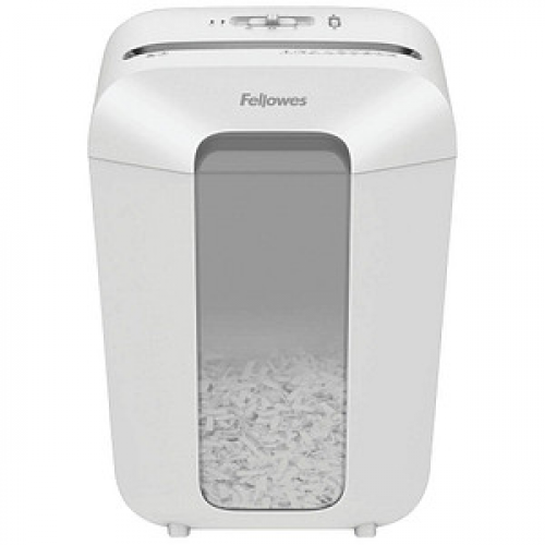 Fellowes Powershred LX70 Aktenvernichter mit Partikelschnitt P-4, 4 x 40 mm, bis 11 Blatt, weiß