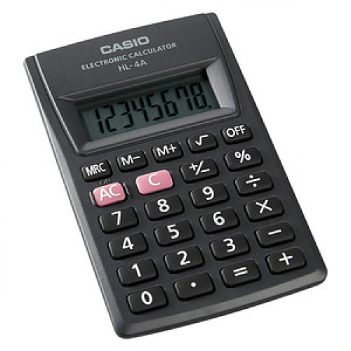 CASIO HL-4A Taschenrechner schwarz