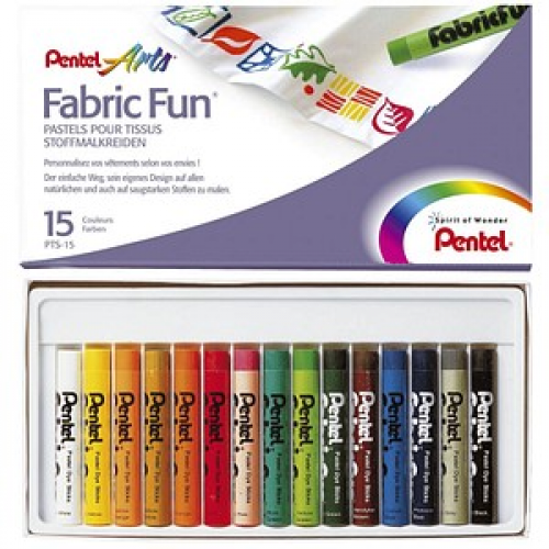 Pentel Fabric Fun  Stoffmalkreide farbsortiert 15 St.