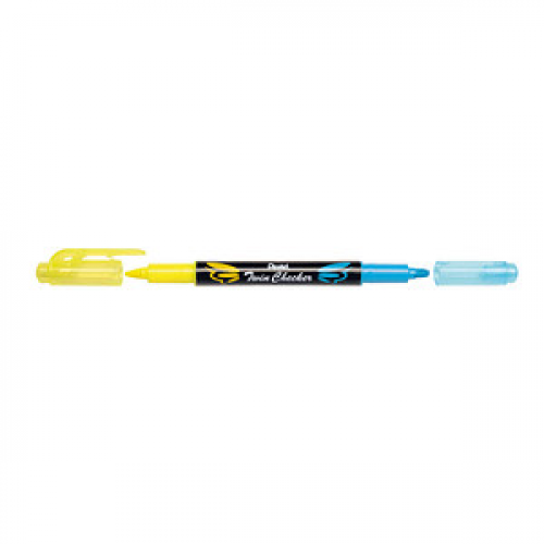 Pentel Twin Checker SLW8-GS Textmarker farbsortiert, 1 St.