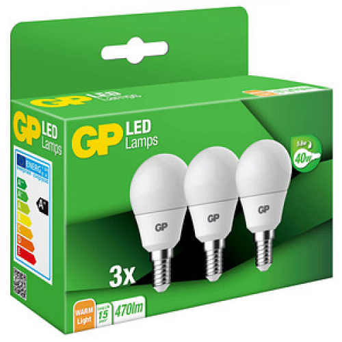 3 GP LED-Lampen Deco Mini Globe E14 4,9 W matt