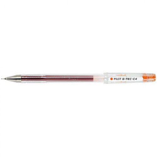 PILOT G-Tec C4 0.4 Gelschreiber transparent 0,4 mm, Schreibfarbe: orange, 1 St.