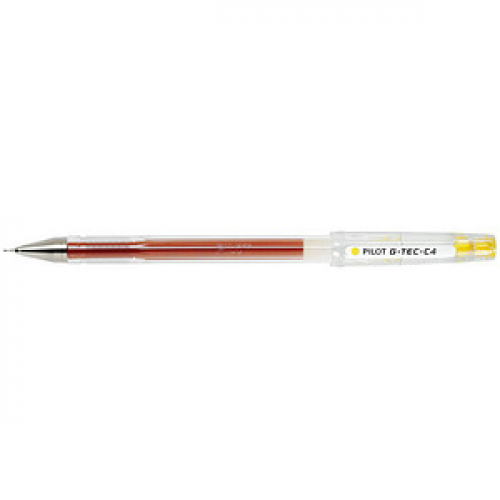 PILOT G-Tec C4 0.4 Gelschreiber transparent 0,4 mm, Schreibfarbe: gelb, 1 St.