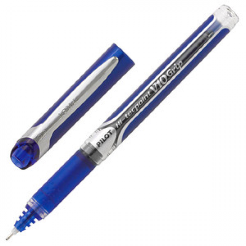 PILOT Hi-Tecpoint Grip V10 Tintenroller blau/transparent 0,7 mm, Schreibfarbe: blau, 1 St.