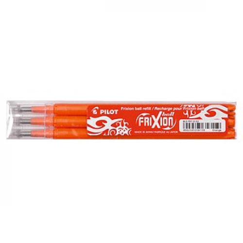 3 PILOT FRIXION Tintenrollerminen orange