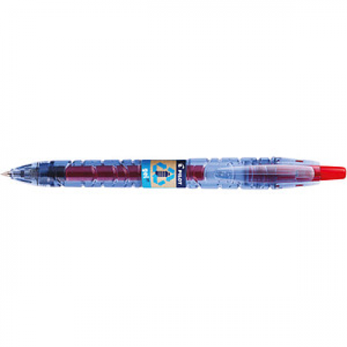 PILOT B2P „Bottle 2 Pen“ GEL Gelschreiber transparent/blau 0,7 mm, Schreibfarbe: rot, 1 St.