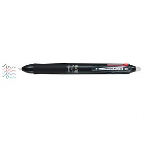 PILOT FriXion Ball 4 Tintenroller schwarz 0,25 mm, Schreibfarbe: farbsortiert, 1 St.