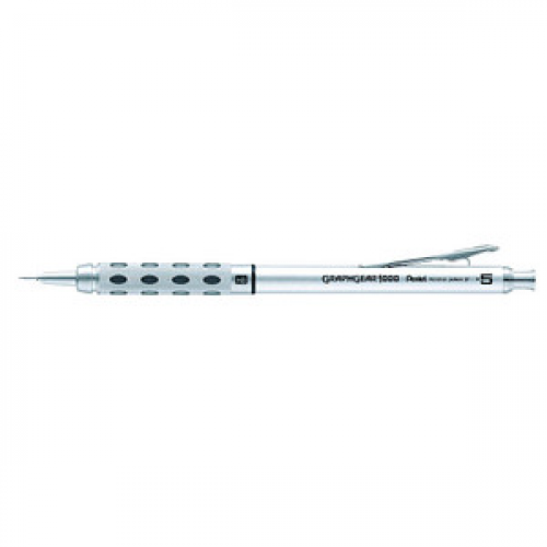 Pentel Graphgear 1000 PG101 Druckbleistift silber HB 0,5 mm, 1 St.