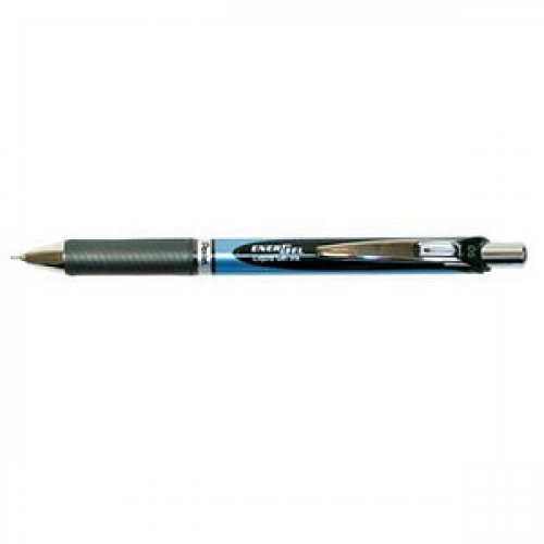 Pentel EnerGel BLN75 Gelschreiber schwarz/blau 0,25 mm, Schreibfarbe: schwarz, 1 St.
