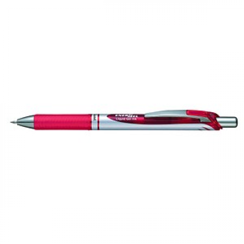 Pentel EnerGel BL77 Gelschreiber rot/silber 0,35 mm, Schreibfarbe: rot, 1 St.