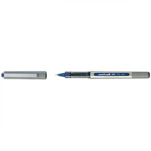 uni-ball eye fine UB-157 Tintenroller silber 0,4 mm, Schreibfarbe: blau, 12 St.