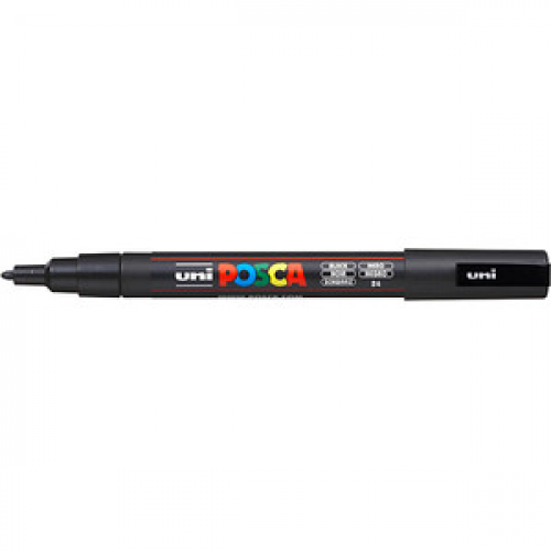 uni-ball POSCA PC-3M Acrylstift schwarz 0,9 - 1,3 mm, 1 St.