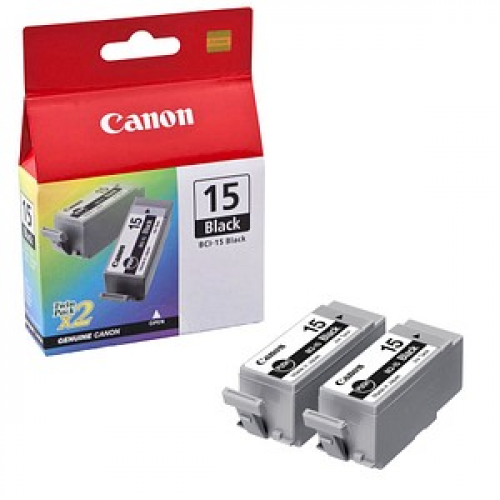 Canon 2x BCI-15 BK  schwarz Druckerpatronen, 2er-Set