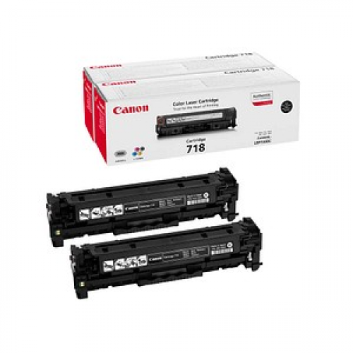 Canon 2x 718 BK  schwarz Toner, 2er-Set