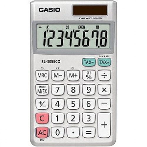 CASIO SL-305ECO Taschenrechner silber