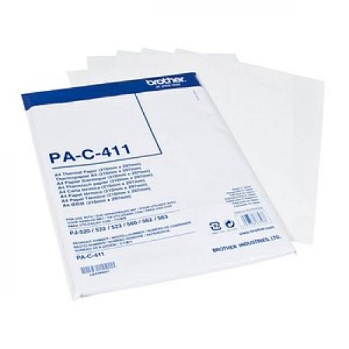 brother PAC411 weiß Thermopapier, 100 Blatt