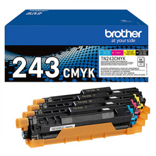 brother TN-243CMYK  schwarz, cyan, magenta, gelb Toner, 4er-Set