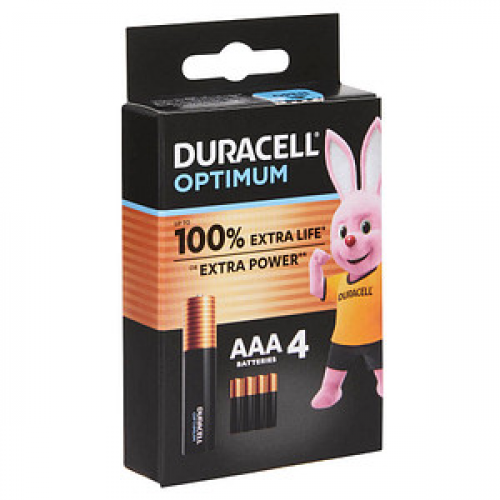 4 DURACELL Batterien Optimum Micro AAA 1,5 V