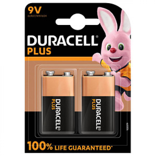 2 DURACELL Batterien PLUS E-Block 9,0 V