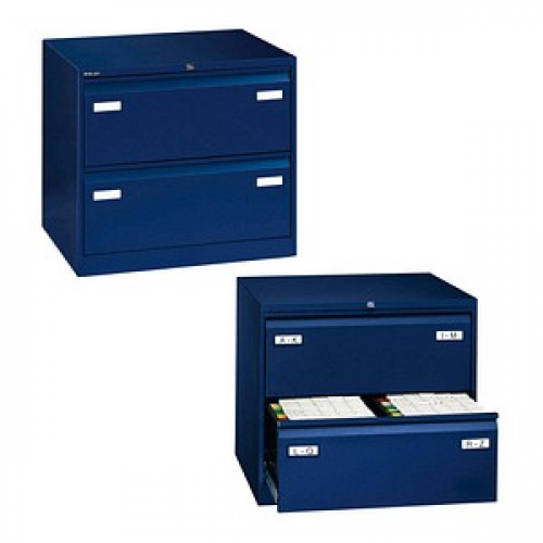 BISLEY LIGHT Hängeregistraturschrank oxfordblau 2 Schubladen 80,0 x 62,2 x 71,1 cm